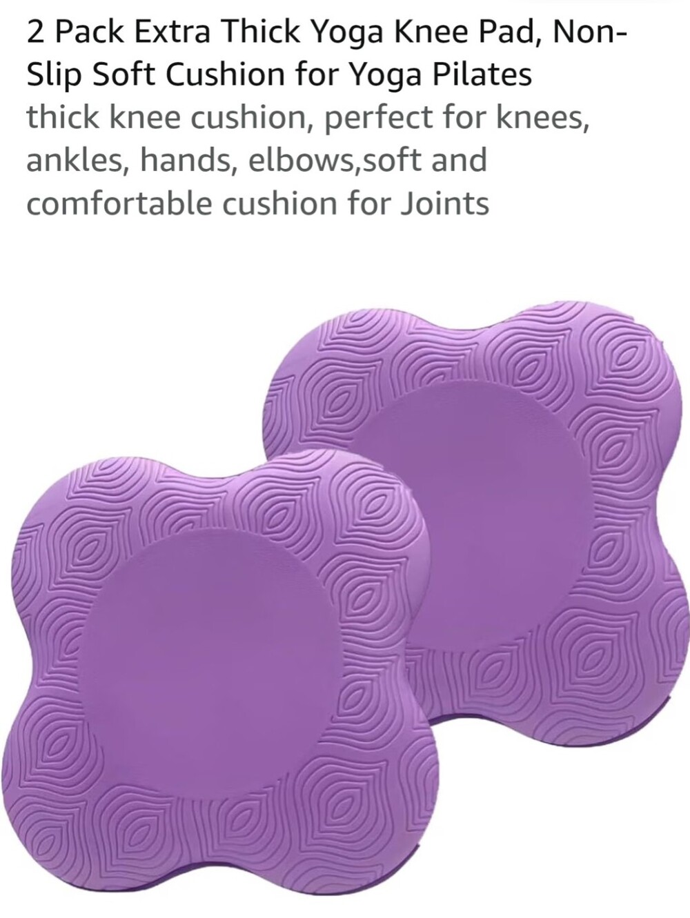 Purple Yoga Knee Pad Cushions for Women π